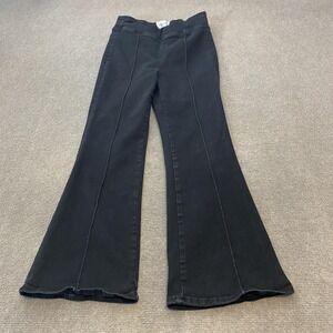 Frame Bootcut Jeans Womens 2 Jetset Crop Mini Boot Black Mid Rise Stretch Denim